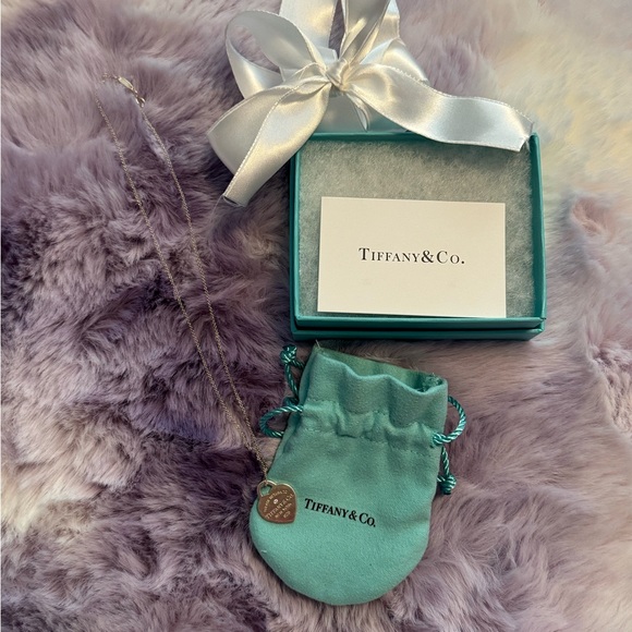 Tiffany & Co. Diamond Necklace Small Heart Pendant - Picture 1 of 6